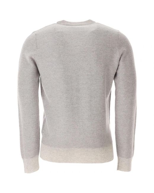 Brooksfield Gray Round-Neck Knitwear for men