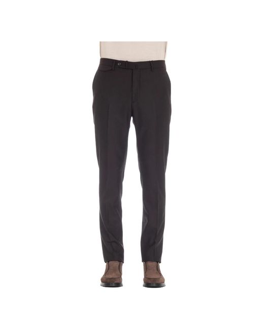 Tagliatore Black Suit Trousers for men