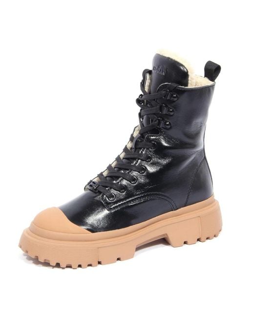 Hogan Blue Lace-Up Boots
