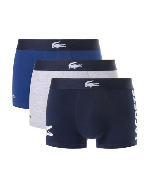 Lacoste Tripack Boxer Coton Stretch in het Blue voor heren