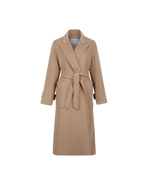 Max Mara Natural Belted Coats