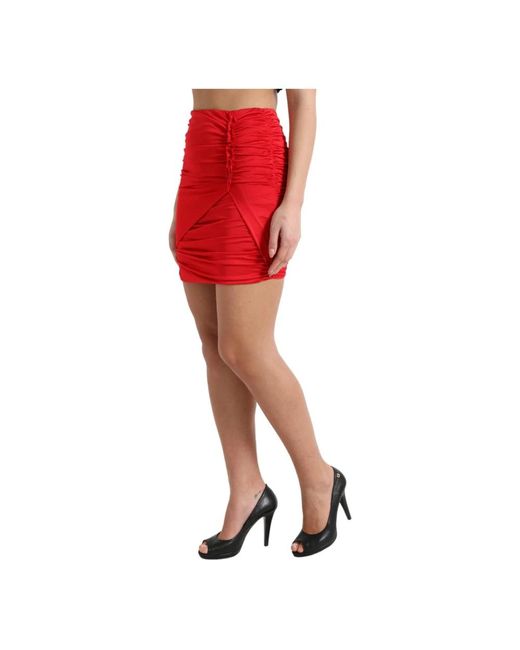 Dolce & Gabbana Red Short Skirts