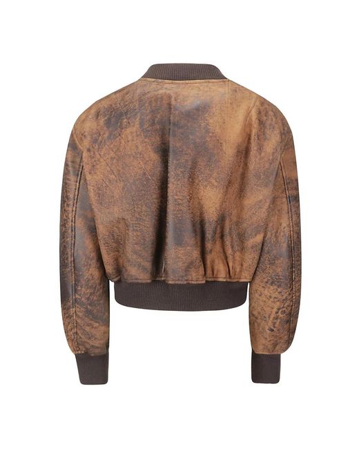 Acne Brown Bomber Jackets