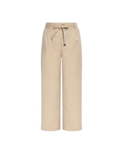 Add Natural Straight Trousers
