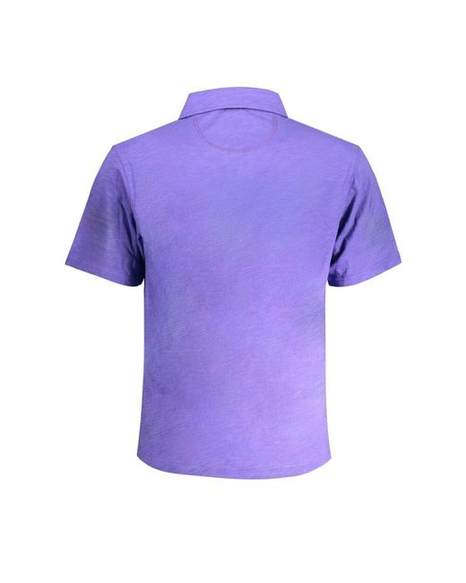 La Martina Lila polo-shirt mit kurzen ärmeln bestickt logo in Purple für Herren