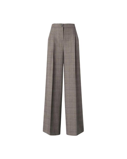 Pinko Gray Wide Trousers