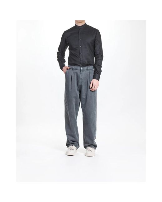 Moschino Gray Straight Trousers for men