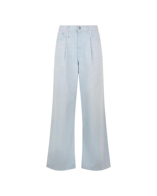 R13 Blue Wide Jeans