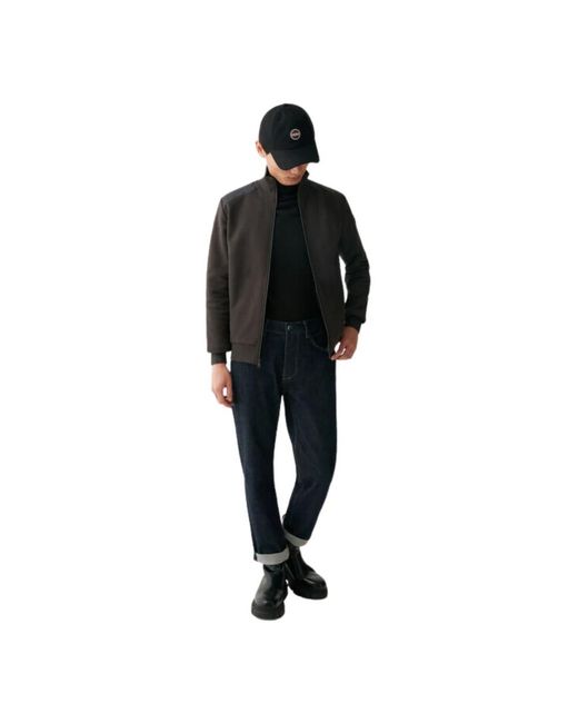 Colmar Hoodies & Sweatvesten ,Grijs ,Katoen Sweatshirt Met Rits in het Black voor heren