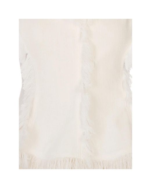 Sleeveless Tops MSGM de color White