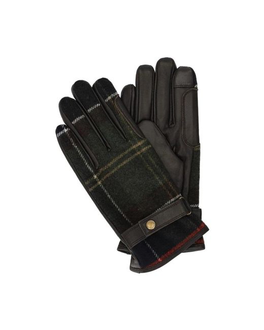Barbour Accessoires ,Bruin ,Wol Aubrey Tartan Handschoenen in het Black