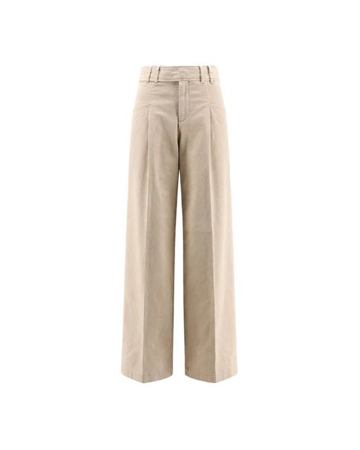 Closed Natural Wide Trousers
