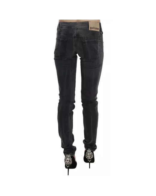 John Galliano Black Slim-Fit Jeans