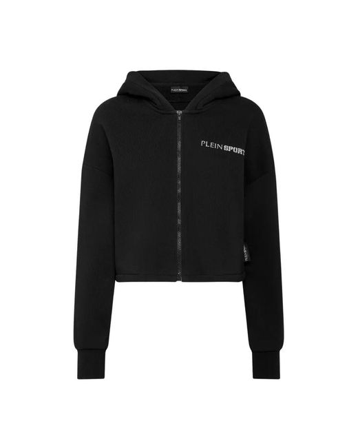 Philipp Plein Black Schwarzer hoodie mit scratch design