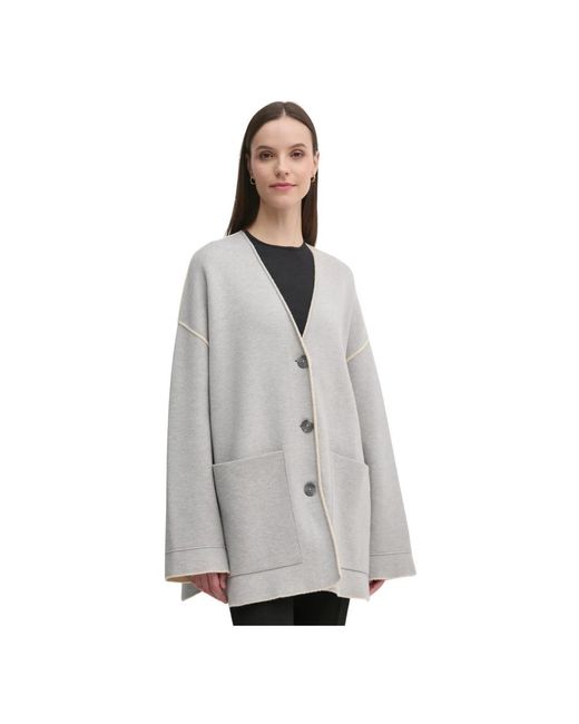 Ouí Patch Pocket Cardigan in het Gray