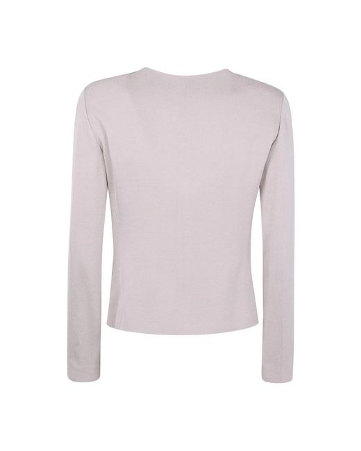 Emporio Armani Ruffled Front Jacket in het Pink