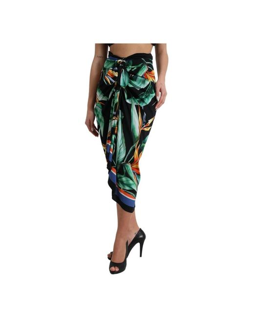 Dolce & Gabbana Green Midi Skirts