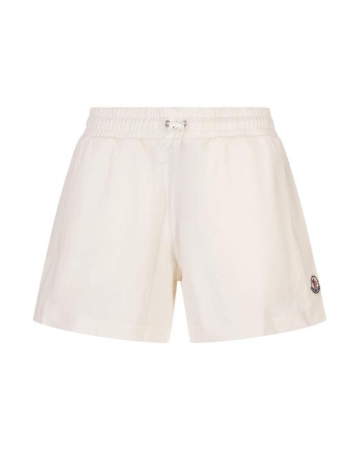 Moncler White Short Shorts