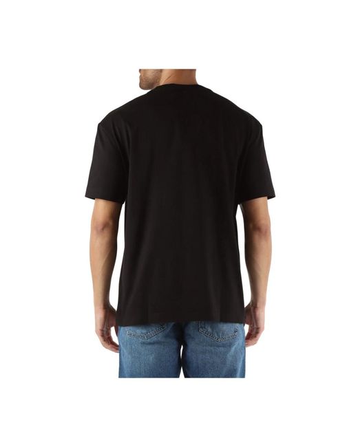 Calvin Klein T-shirt aus baumwolle mit geprägtem logo in Black für Herren