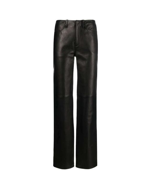 Alexander Wang Black Leather Trousers