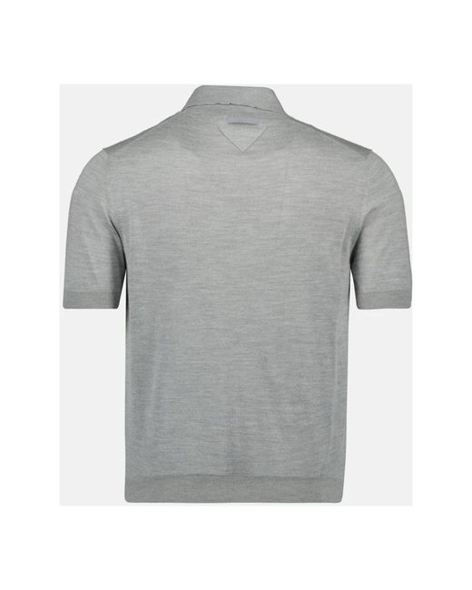 Prada Gray Polo Shirts for men