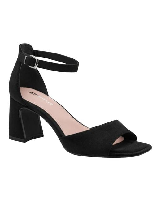 Tamaris Black High Heel Sandals