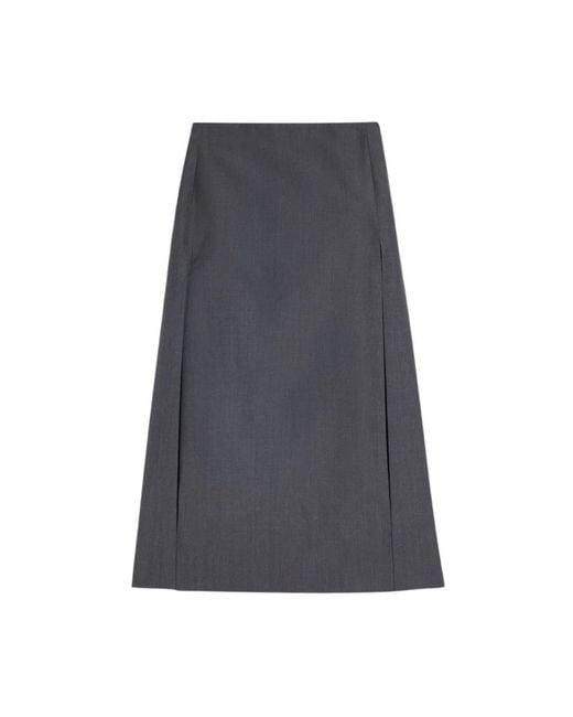 Jil Sander Gray Midi Skirts