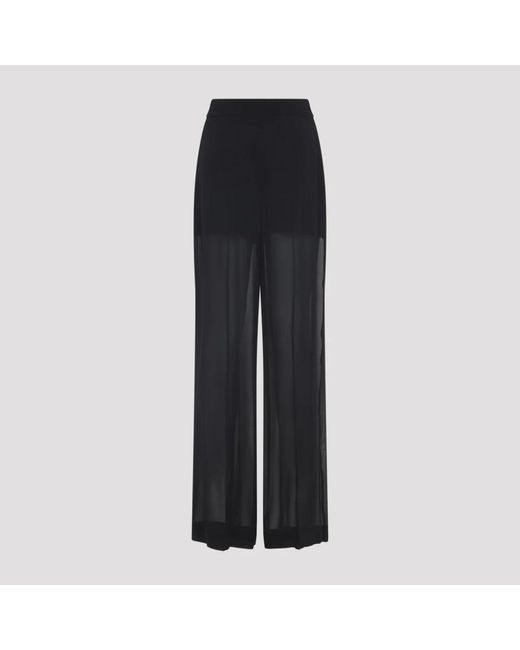 Alberta Ferretti Zijden Zwarte Broek Elegante Stijl in het Black