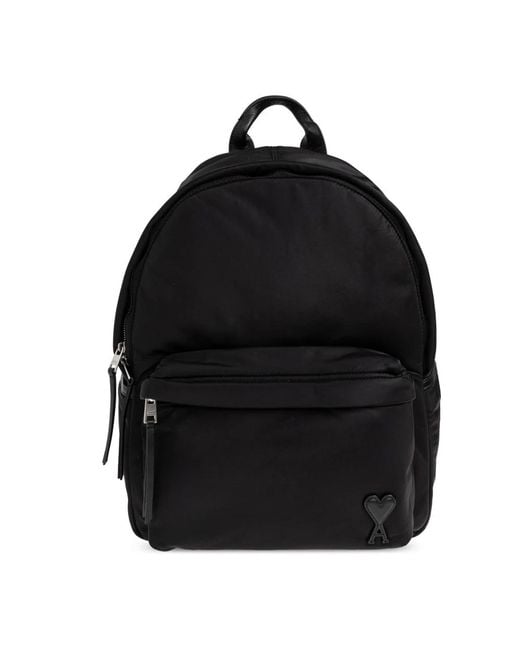 AMI Tassen ,Zwart ,Leer Marcel Backpack in het Black
