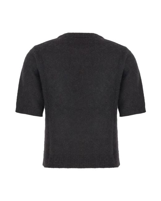 Ganni Black Round-Neck Knitwear