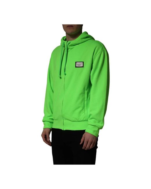 Dolce & Gabbana Green Zip-Throughs for men
