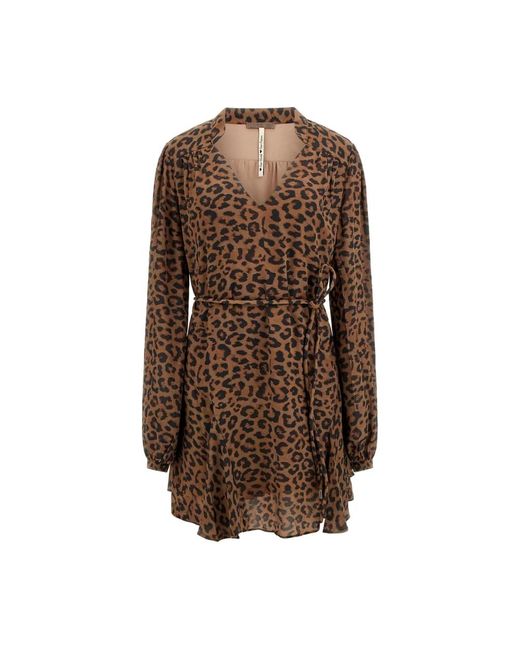 Guess Wanda Flare Mini Jurk in het Brown