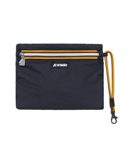 K-Way Accessoires ,Blauw ,Stijlvolle Nimes Clutch Portemonnee Kaarthouder in het Blue