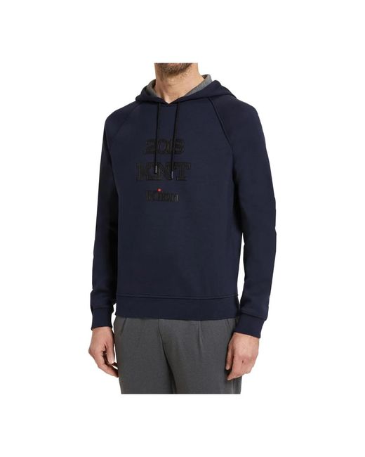 Kiton Blue Hoodies for men