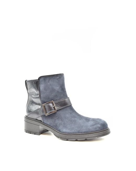 Hogan Blue Ankle Boots