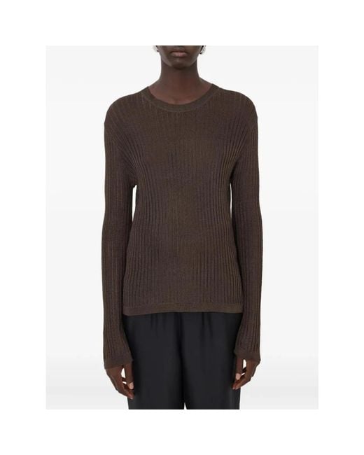 Loulou de Saison Brown Round-Neck Knitwear