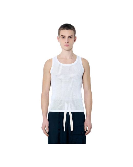 Dries Van Noten Sleeveless Tops in het White voor heren