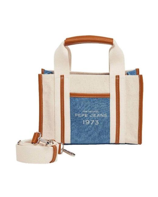 Pepe Jeans Blue Tote Bags for men