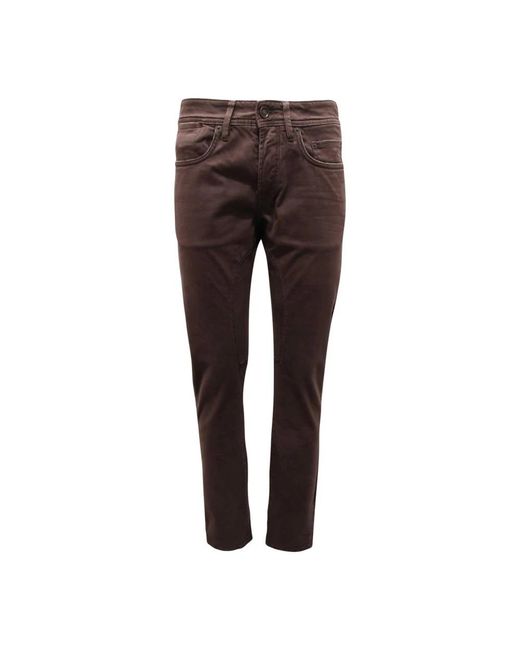 Siviglia Brown Slim Fit Jeans for men