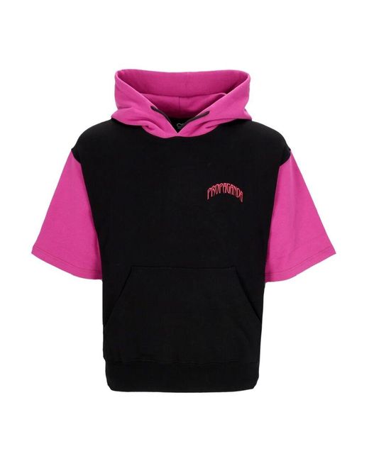 Propaganda Kurzarm Kapuzenpullover Triangle Panther in Red für Herren