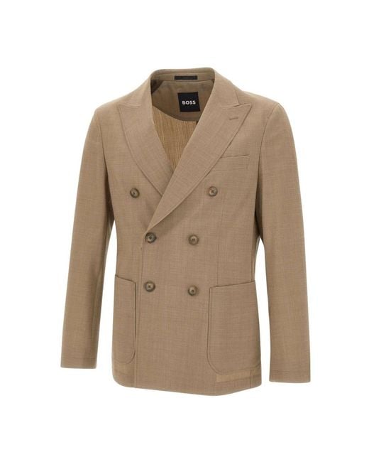 Boss Brown Blazers for men