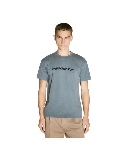 Eytys Front text print crewneck t-shirt in Blue für Herren