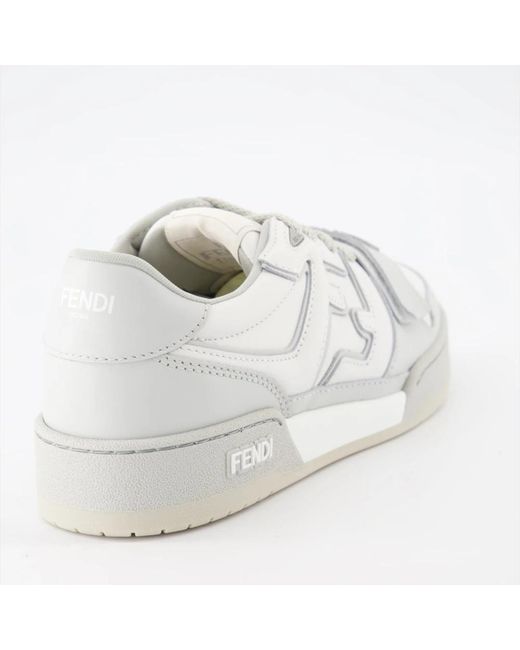 Fendi White Stylische match sneakers