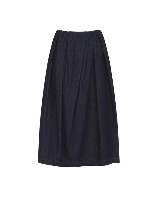 Midi Skirts Dries Van Noten de color Blue