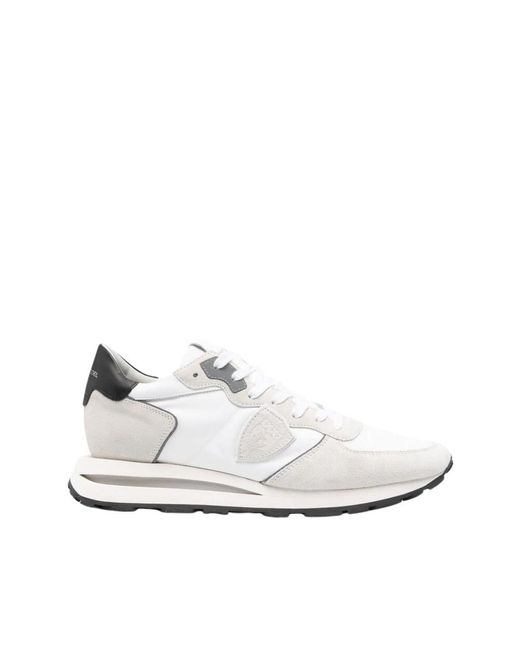 Sneaker con logo patch di Philippe Model in White da Uomo