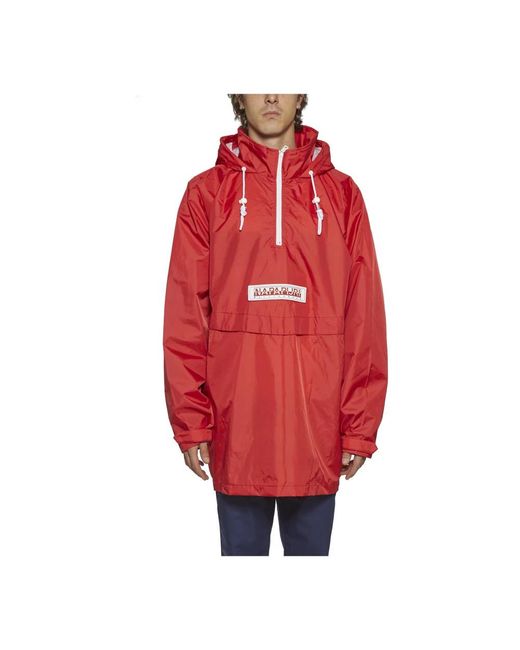 Napapijri Red Rain Jackets for men