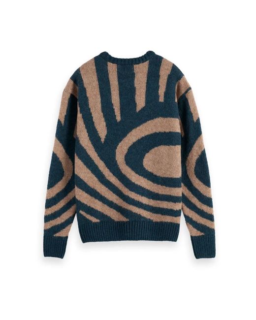 Scotch & Soda Round-Neck Knitwear in het Blue voor heren
