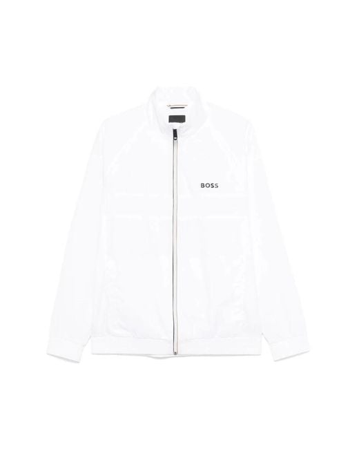 HUGO Weißer Jumpsuit Mit Reißverschluss Und Umschlagbündchen in White für Herren