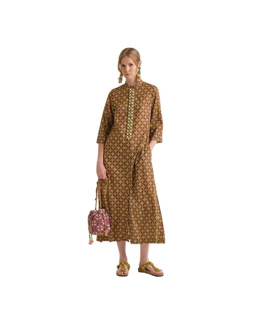 Maliparmi Brown Midi Dresses