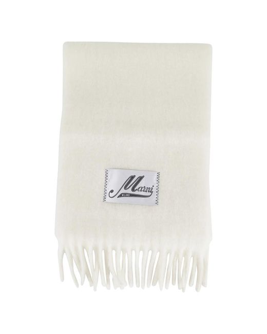 Marni White Winter Scarves
